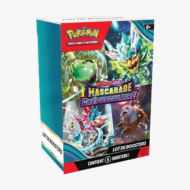 Bundle de 6 boosters Pokémon Mascarade Crépusculaire EV06