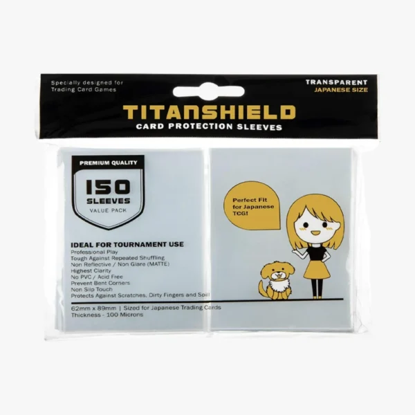 Pack de 150 sleeves transparentes TitanShield