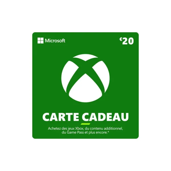 Carte Cadeau Xbox 20 EUR - Code Digital